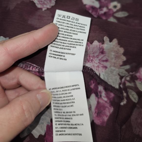 American Eagle XS/SP Floral Sheer Cover-Up - Picture 8 of 9